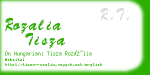 rozalia tisza business card